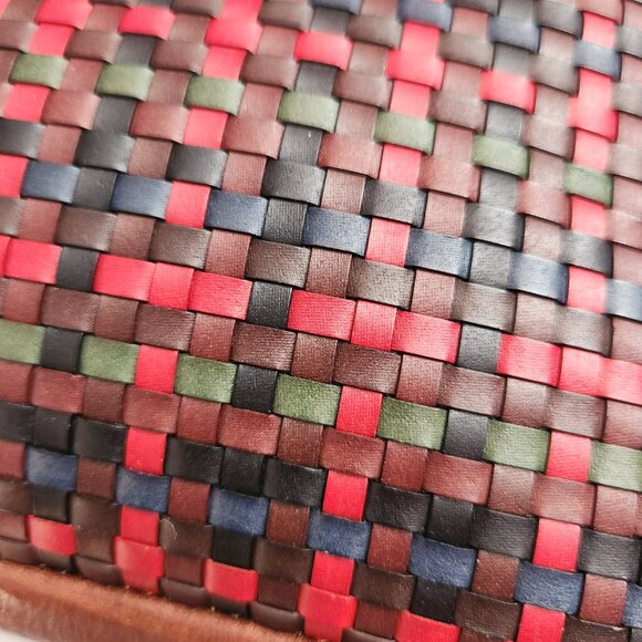 Vera Pelle Avorio Italy Leather Brown/ Multicolor Lady Crossbody/ Shoulder Purse - Picture 15 of 16